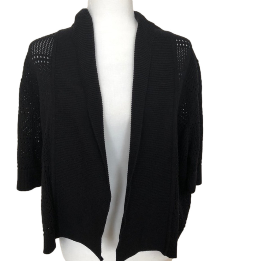 Covington Short Sleeve Open Front Sweater